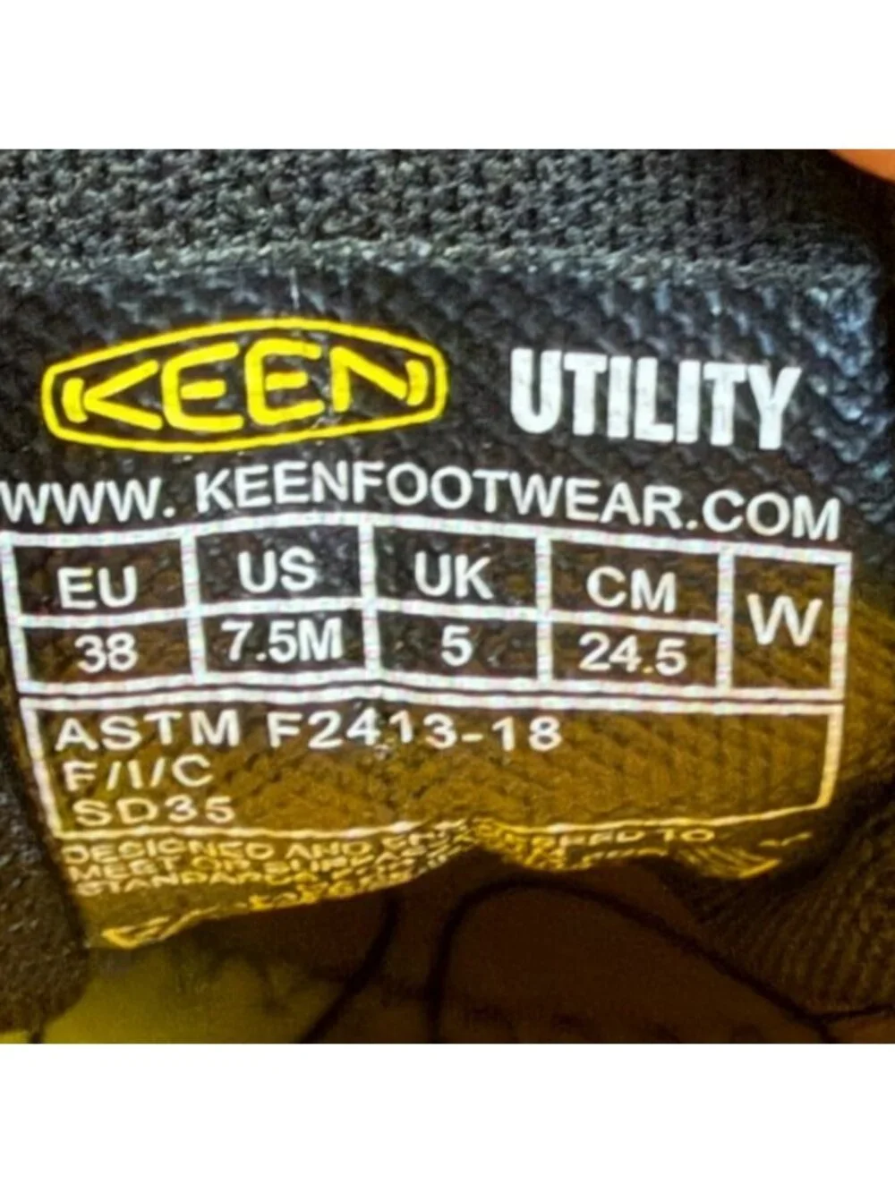 Keen Utility Sparta II Womens Size 7.5 Black Gray Steel Toe Safety Work Shoes